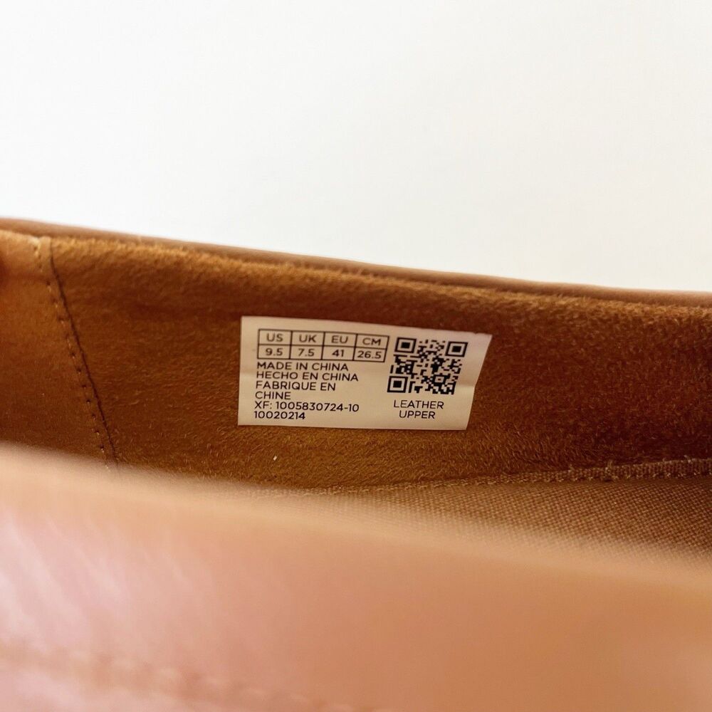 TOMS Cara Slip On Lug Platform Penny Loafers Flats Leather Camel Brown Size 9.5 - Picture 12 of 14